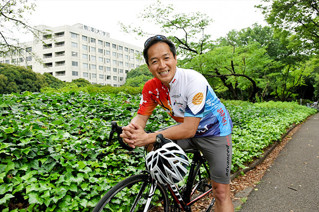 駒沢オリンピック公園のサイクリングコースをよく利用するという青木先生